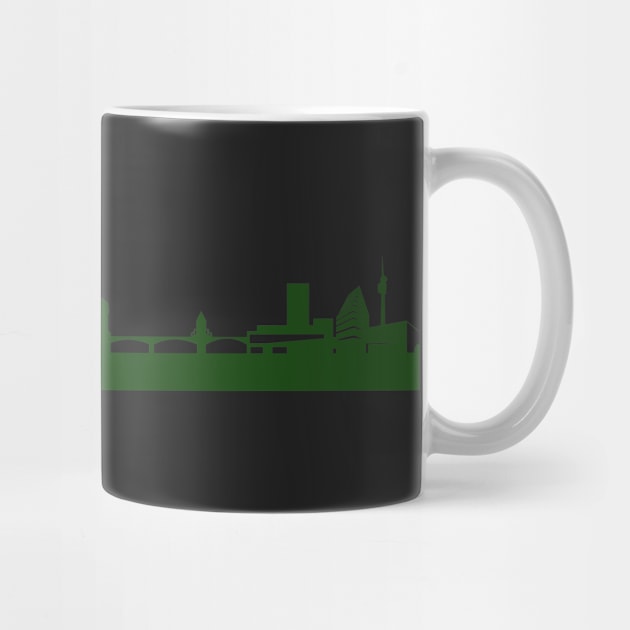 BASEL skyline in forest green by 44spaces